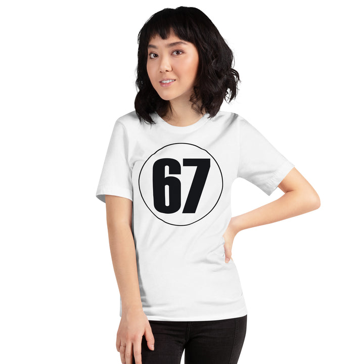 Unisex t-shirt: Black on White 67