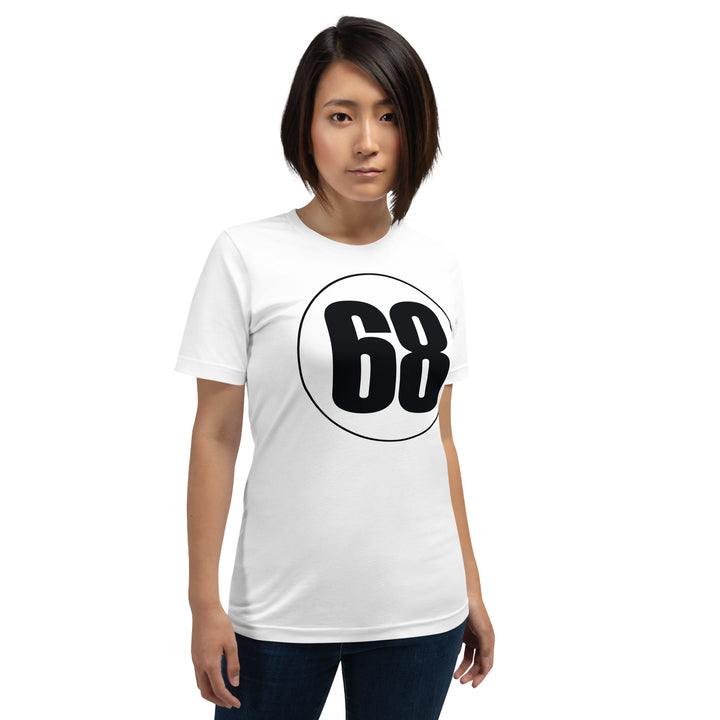 Unisex t-shirt: Black on White 68