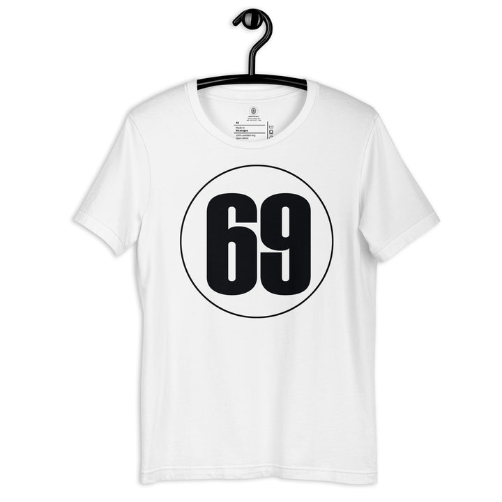 Unisex t-shirt: Black on White 69