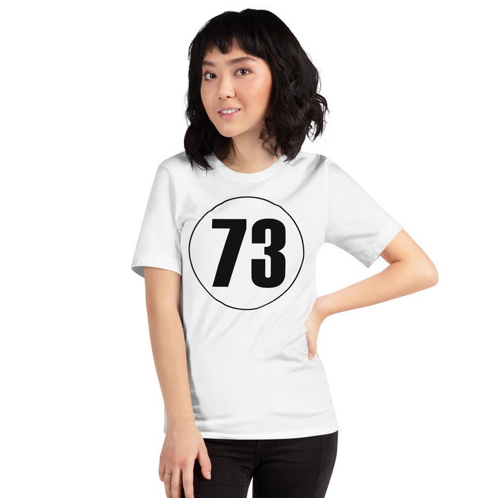 Unisex t-shirt: Black on White 73