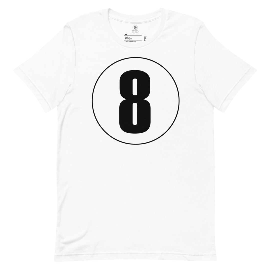 Unisex t-shirt: Black on White 8