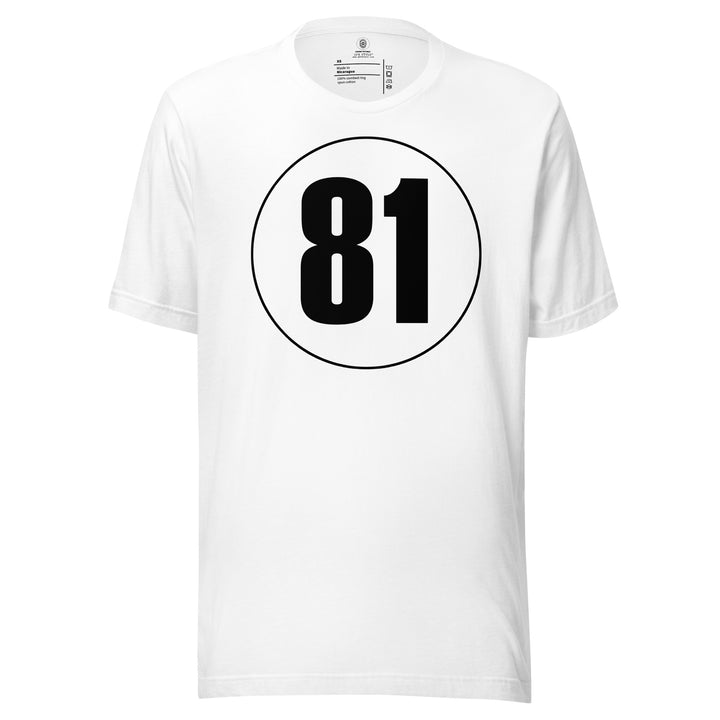 Unisex t-shirt: Black on White 81