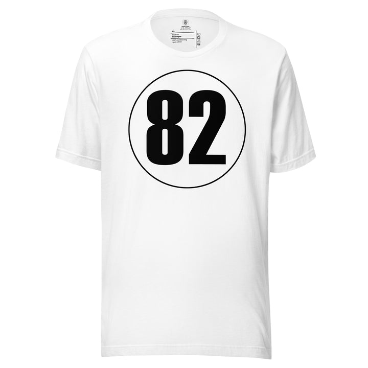 Unisex t-shirt: Black on White 82