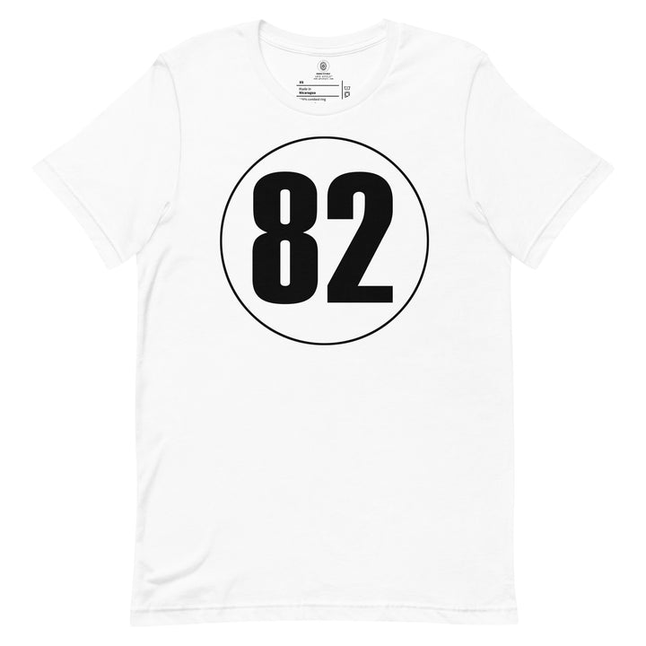 Unisex t-shirt: Black on White 82