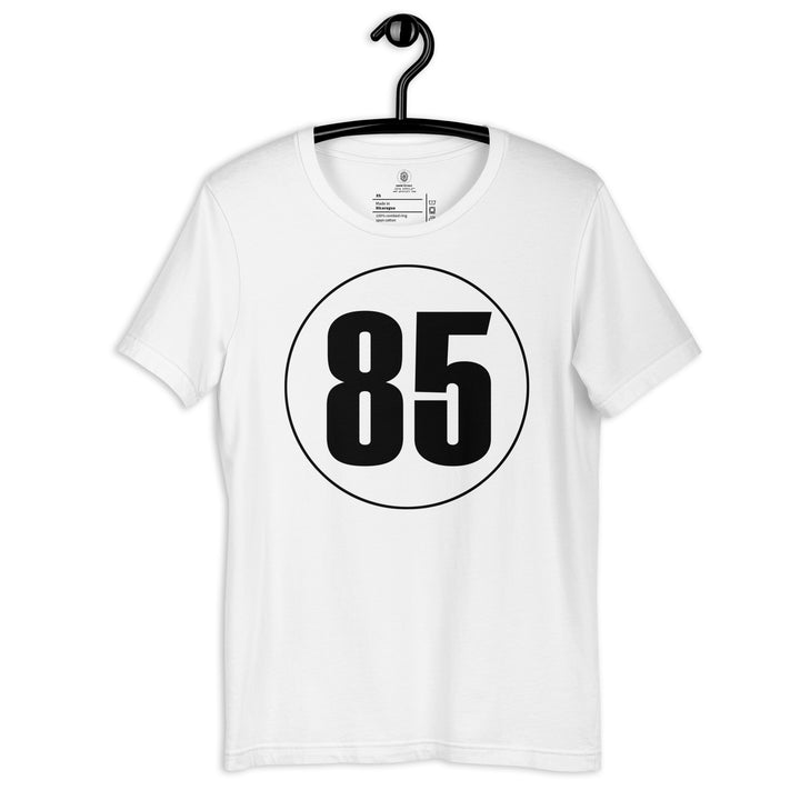 Unisex t-shirt: Black on White 85