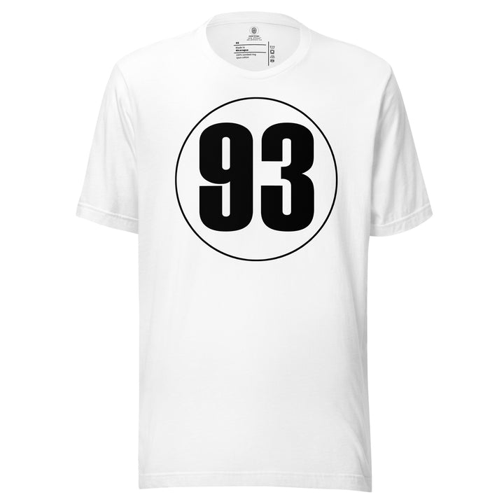 Unisex t-shirt: Black on White 93