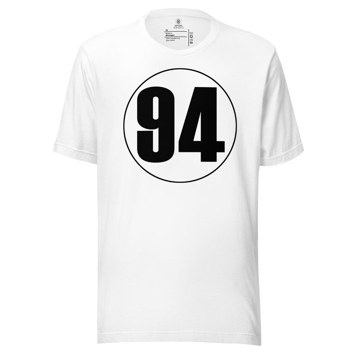 Unisex t-shirt: Black on White 94