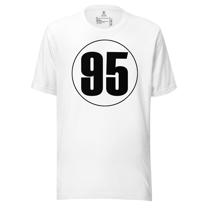 Unisex t-shirt: Black on White 95