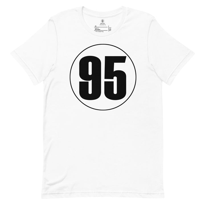 Unisex t-shirt: Black on White 95