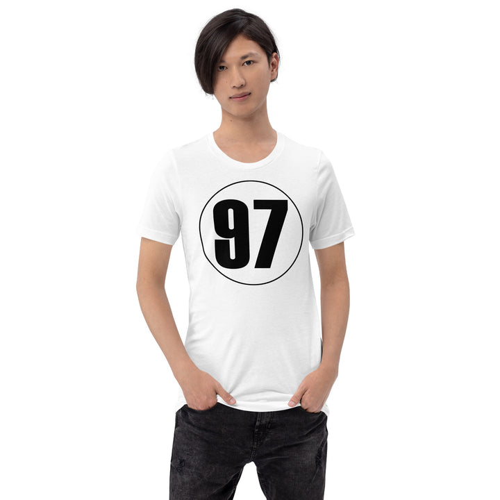 Unisex t-shirt: Black on White 97