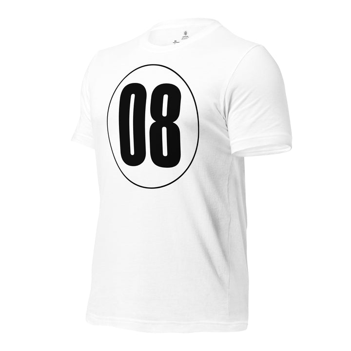 Unisex t-shirt: Black on White 08