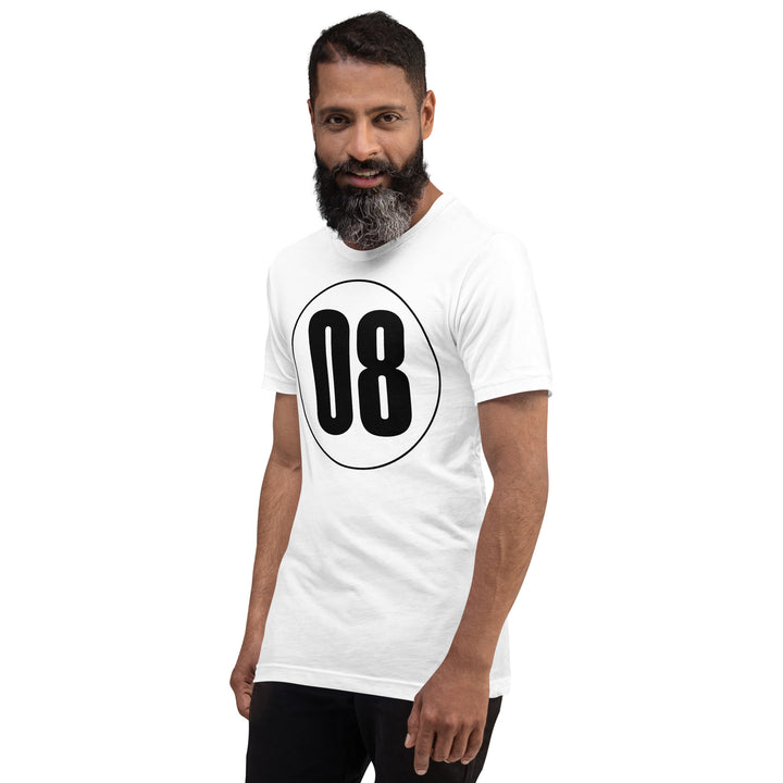 Unisex t-shirt: Black on White 08