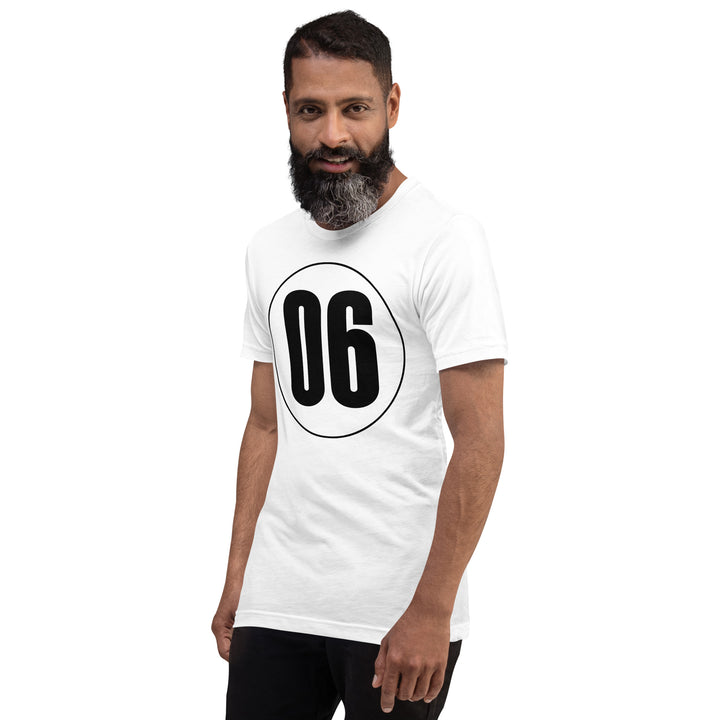 Unisex t-shirt: Black on White 06