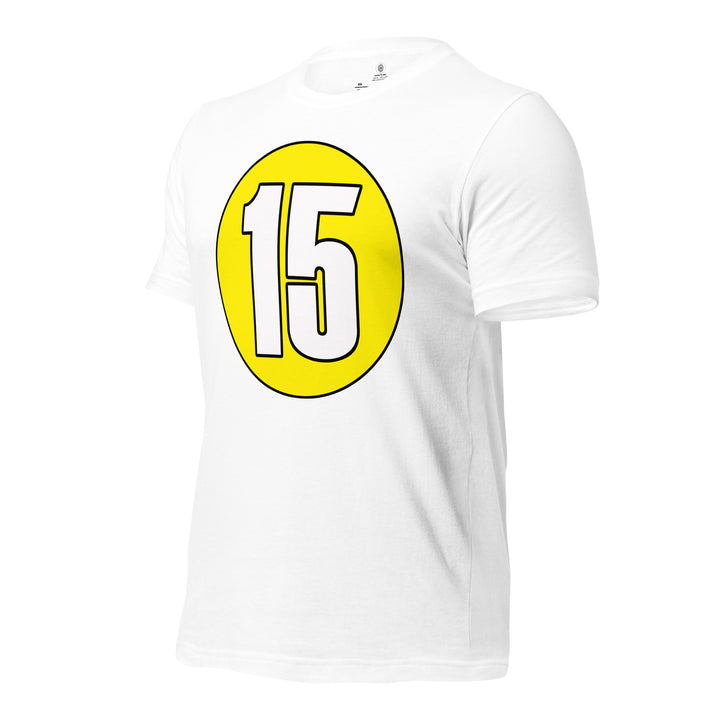 Unisex t-shirt: White on Yellow 15