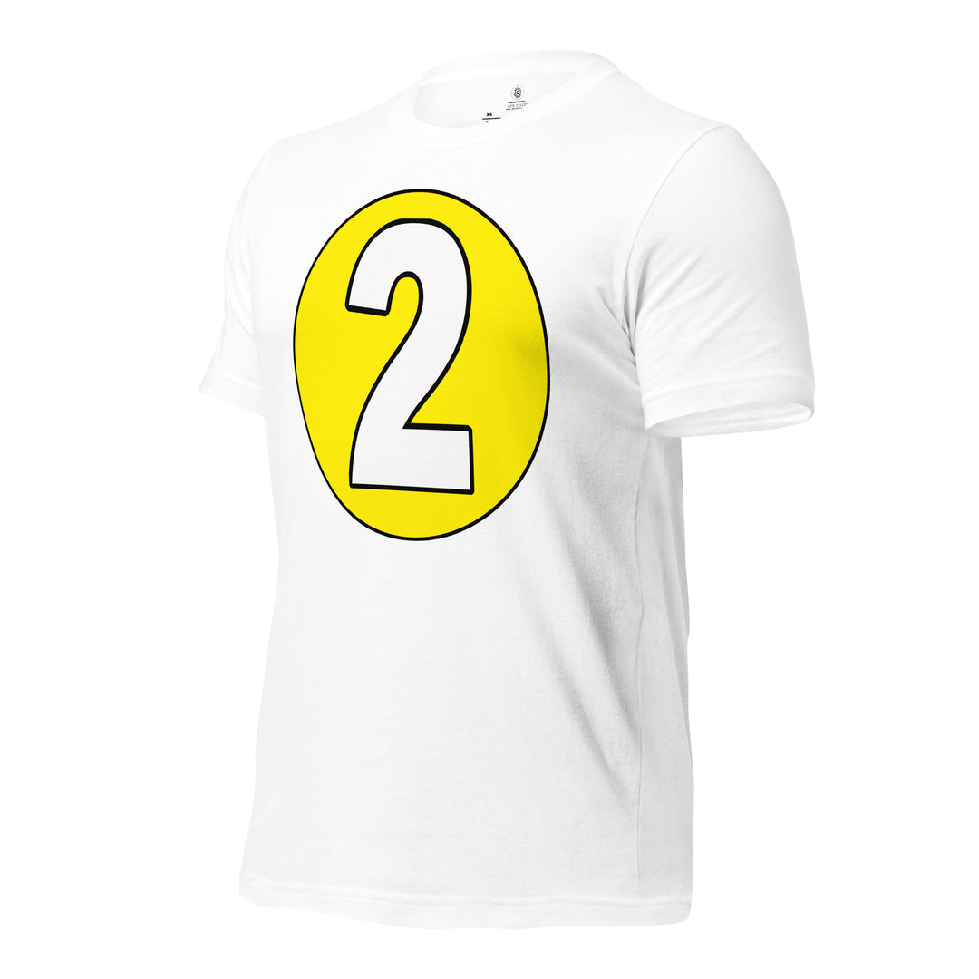 Unisex t-shirt: White on Yellow 2