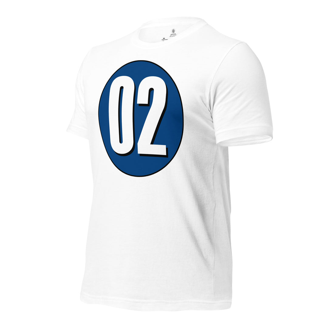 Unisex t-shirt: White on Navy Blue 02