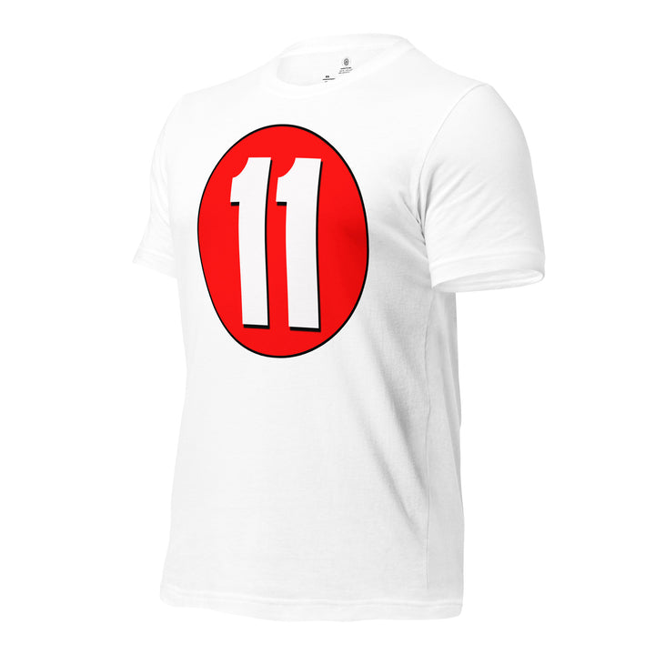 Unisex t-shirt: White on Red 11