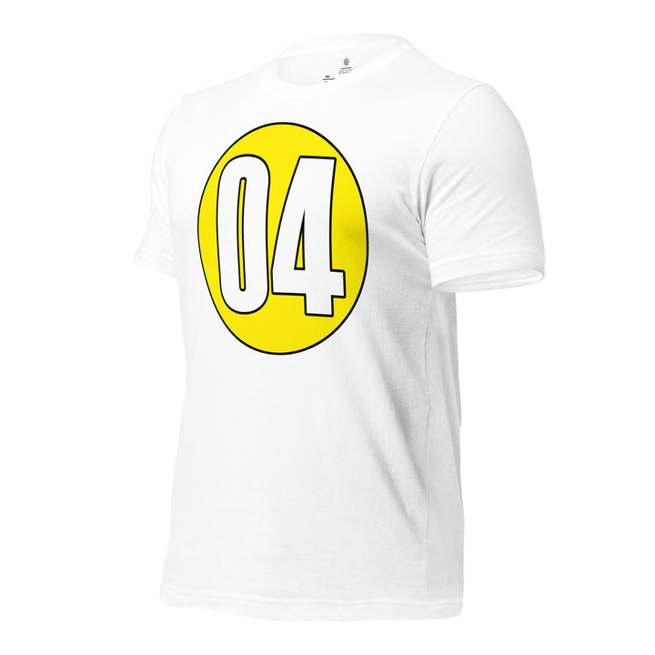 Unisex t-shirt: White on Yellow 04