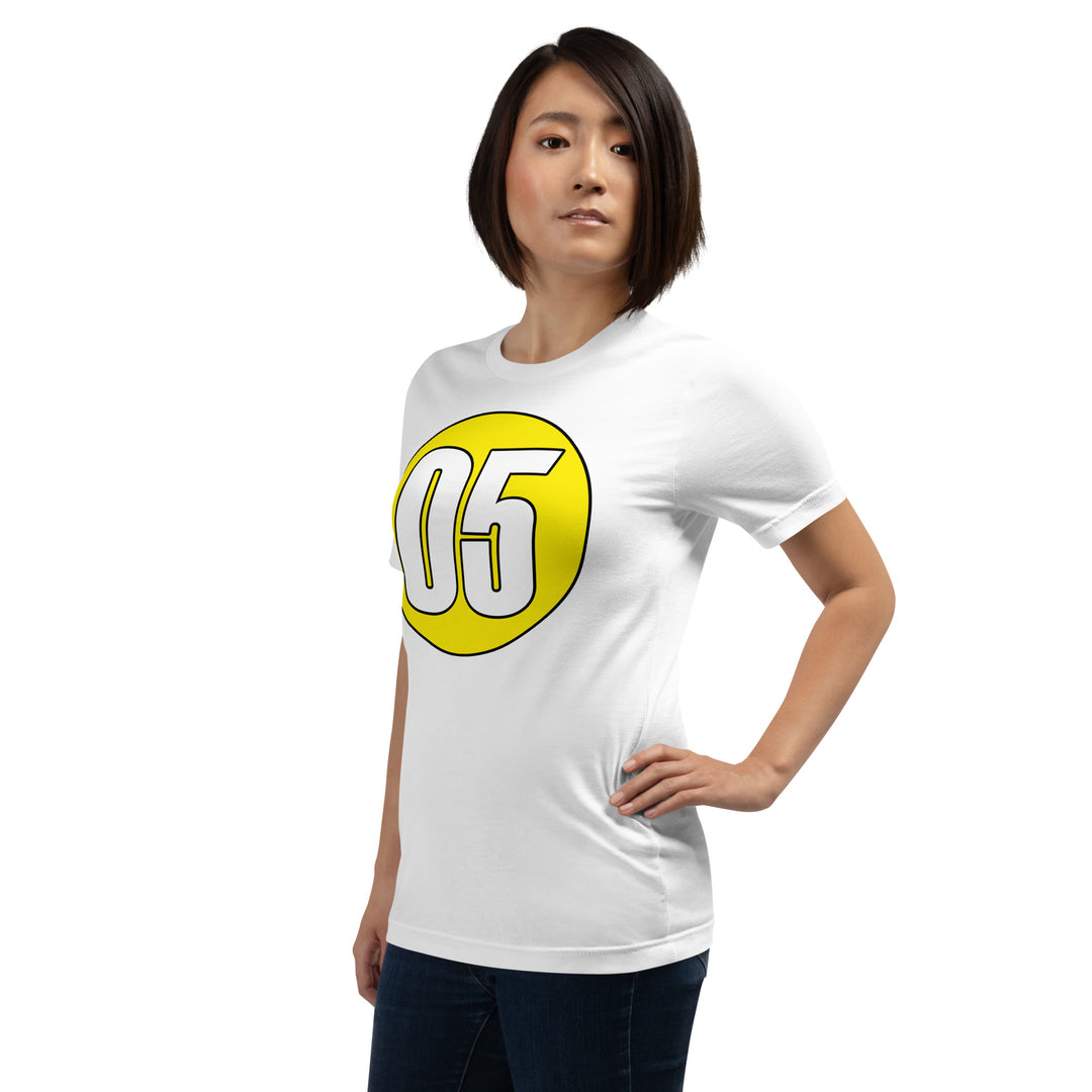 Unisex t-shirt: White on Yellow 05