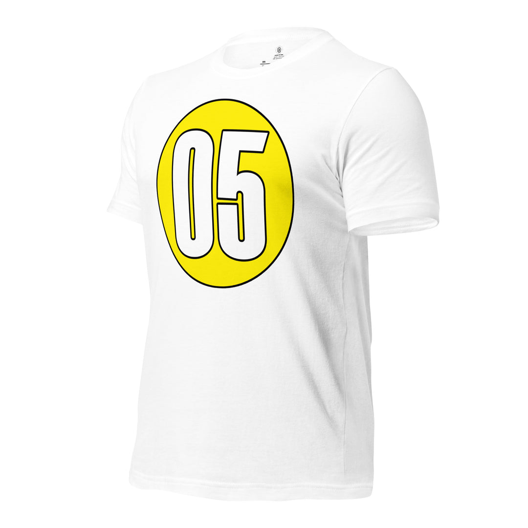 Unisex t-shirt: White on Yellow 05