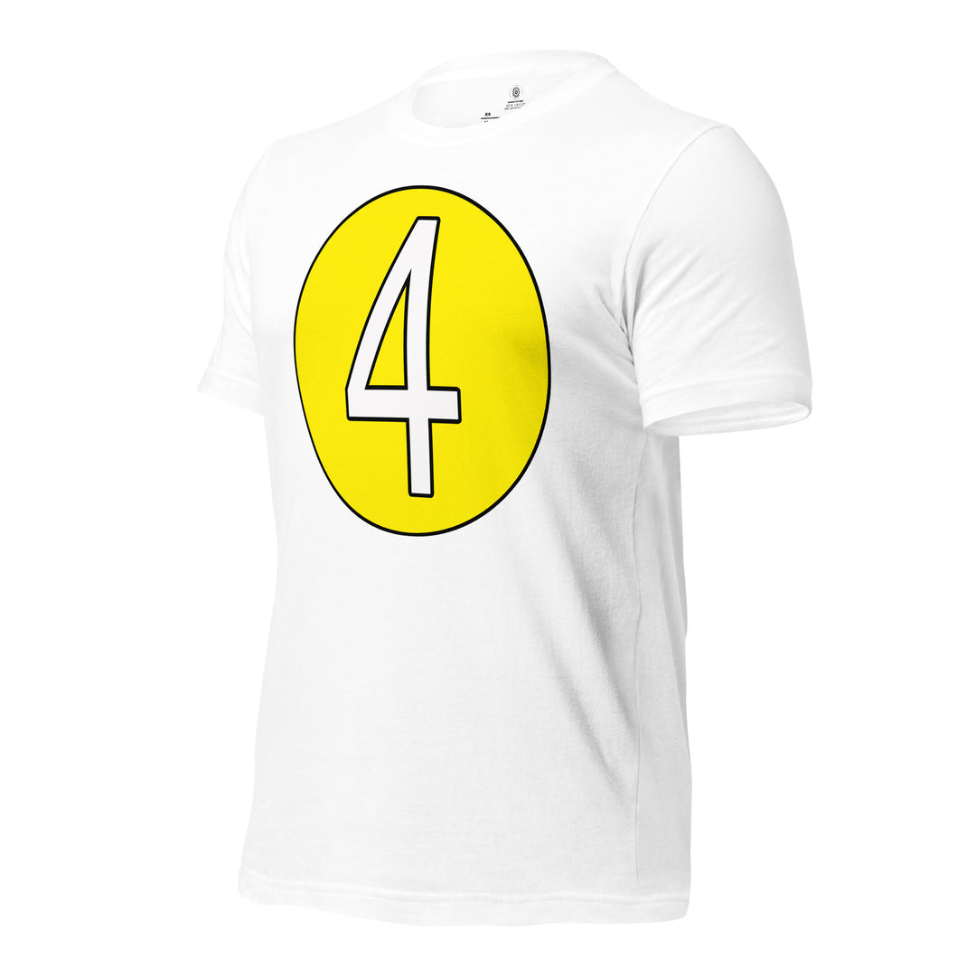 Unisex t-shirt: White on Yellow 4