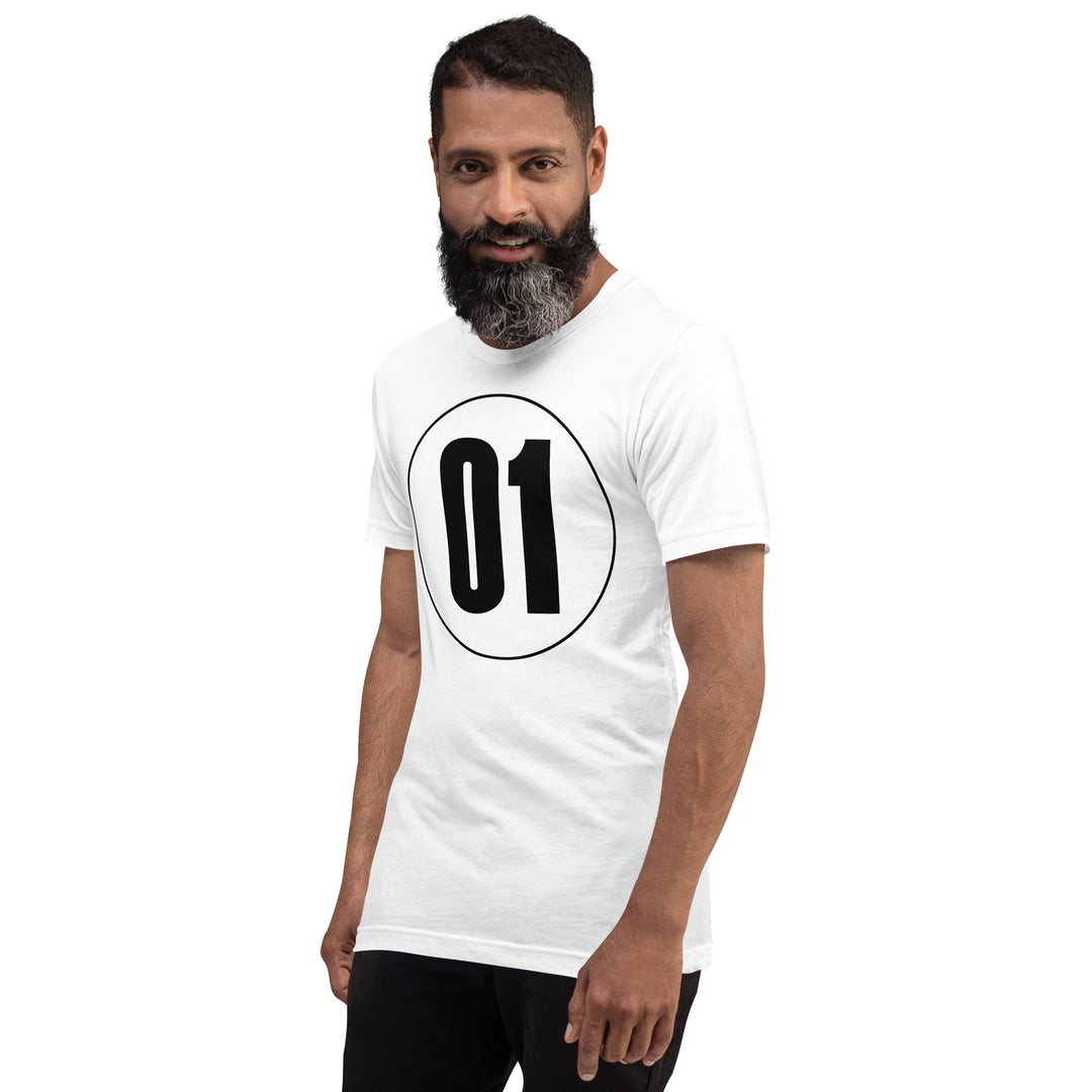 Unisex t-shirt: Black on White  01