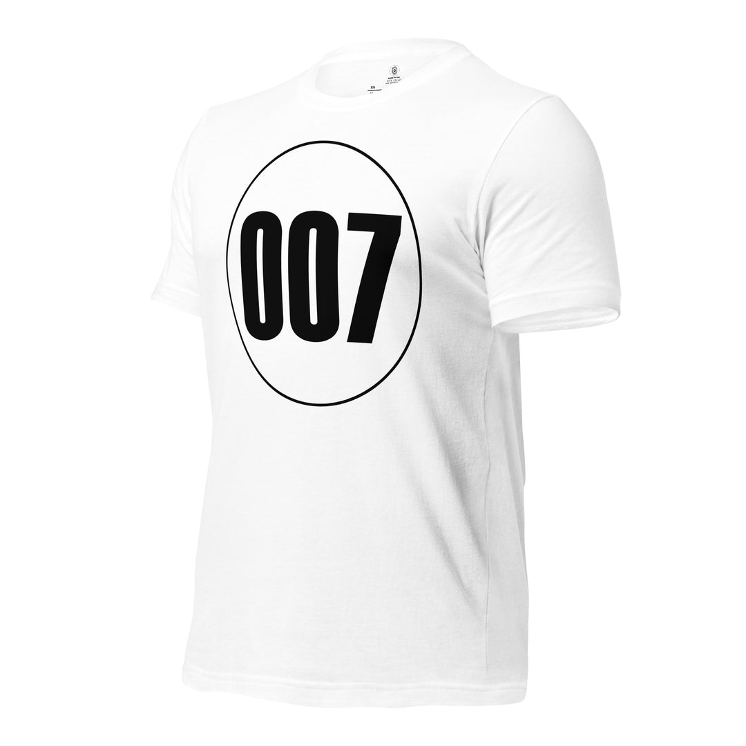 Unisex t-shirt: Black on White 007