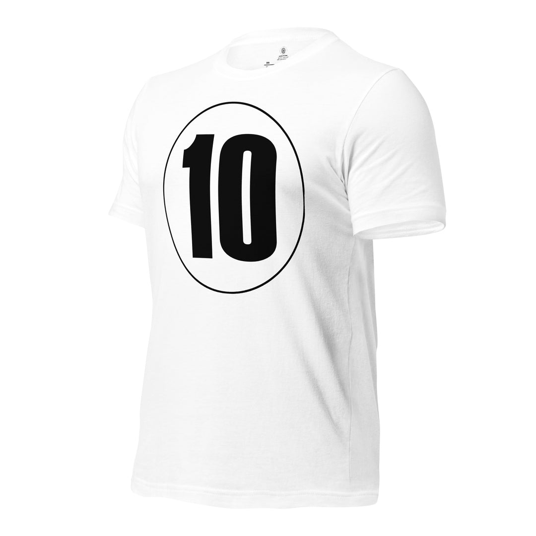 Unisex t-shirt: Black on White 10