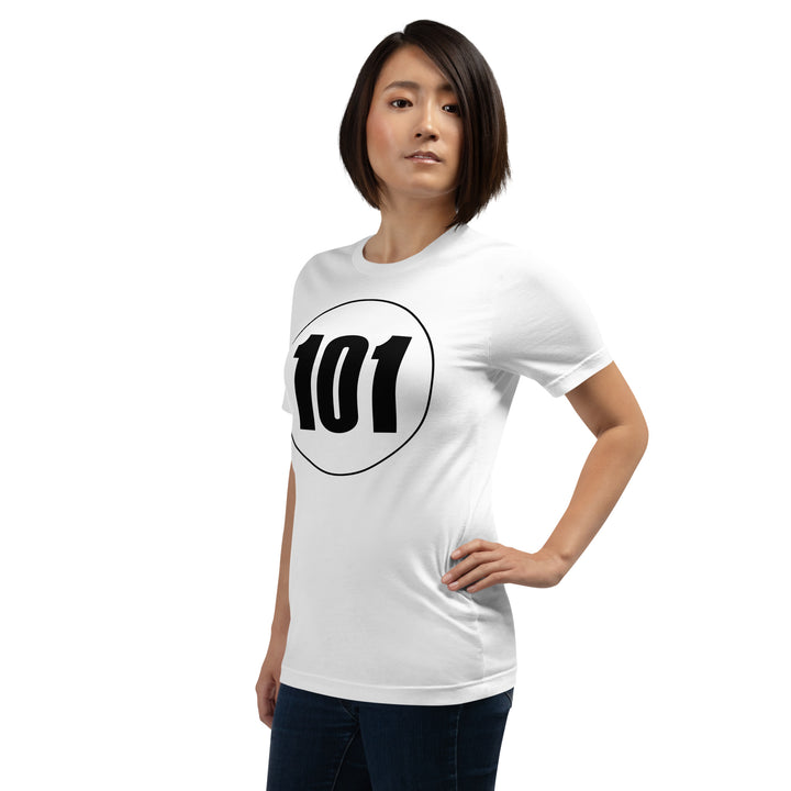 Unisex t-shirt: Black on White 101