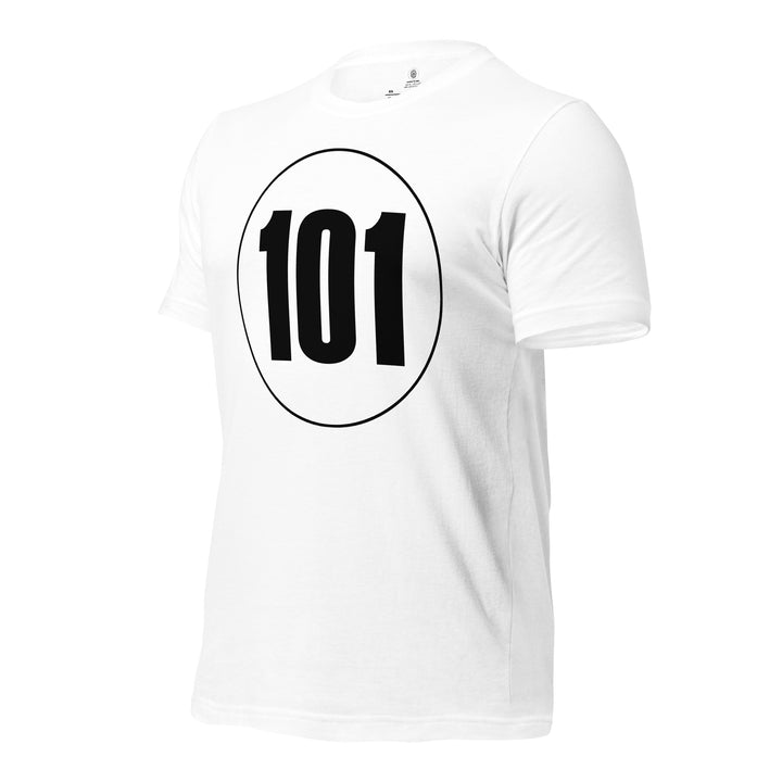 Unisex t-shirt: Black on White 101