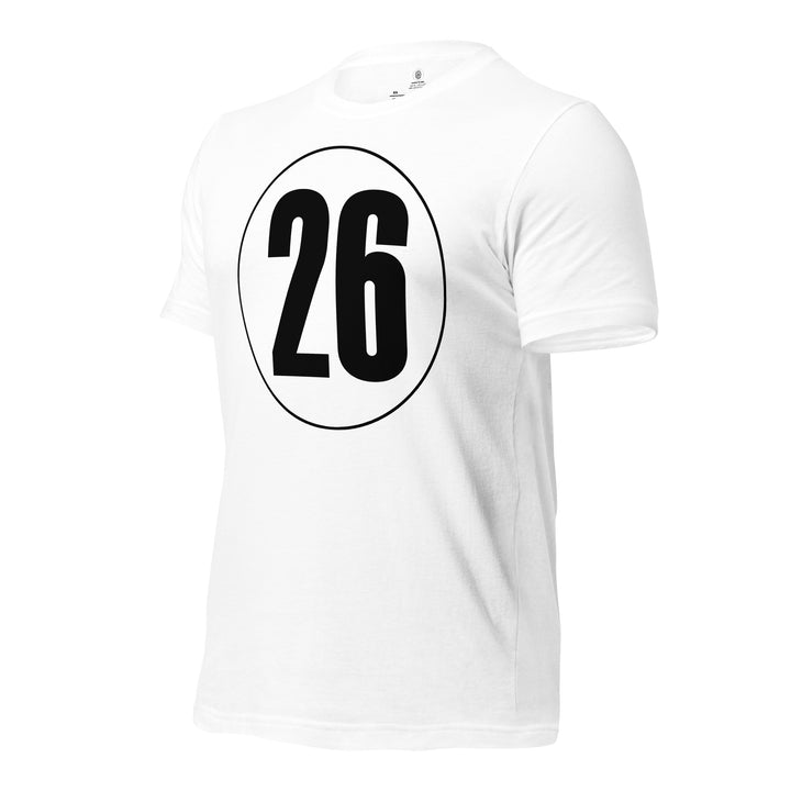 Unisex t-shirt: Black on White 26