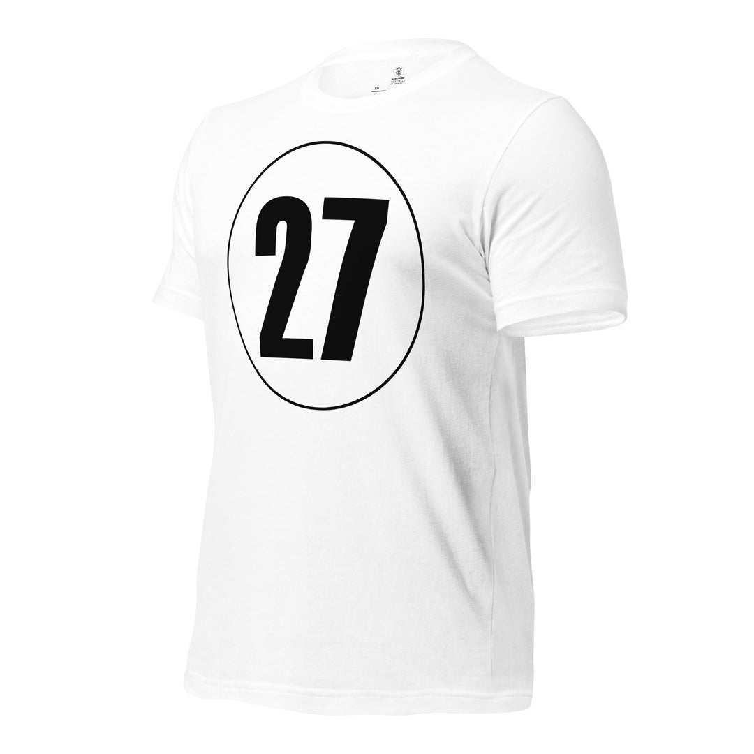 Unisex t-shirt: Black on White 27