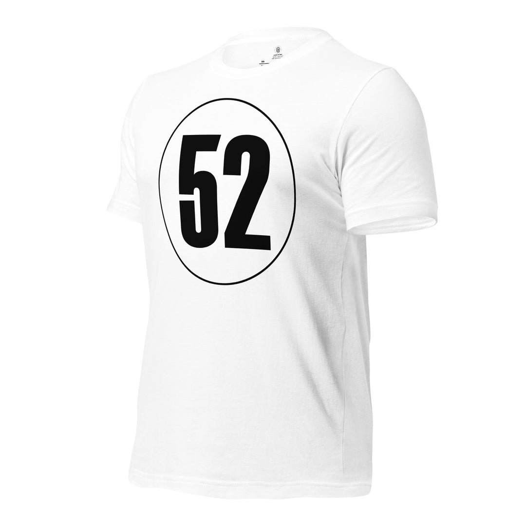 Unisex t-shirt: Black on White 52