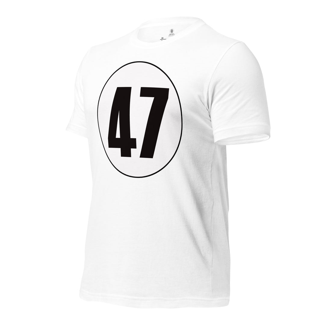 Unisex t-shirt: Black on White 47