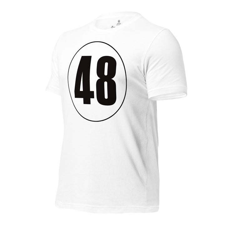 Unisex t-shirt: Black on White 48