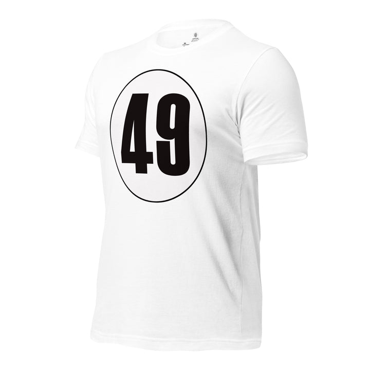 Unisex t-shirt: Black on White 49