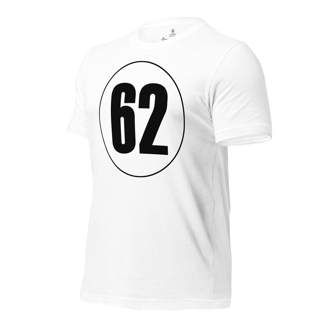 Unisex t-shirt: Black on White 62