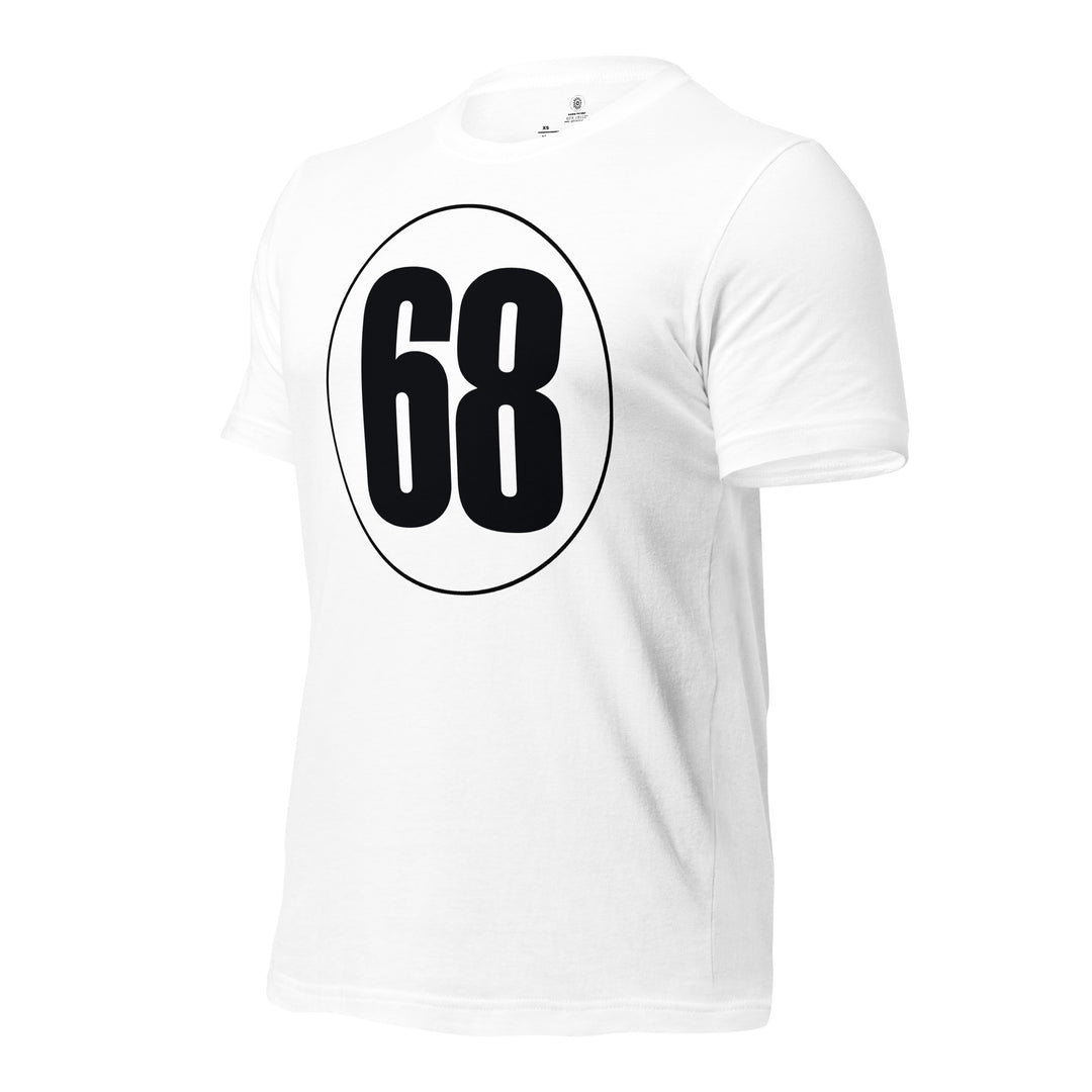 Unisex t-shirt: Black on White 68