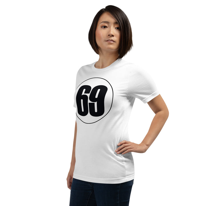 Unisex t-shirt: Black on White 69