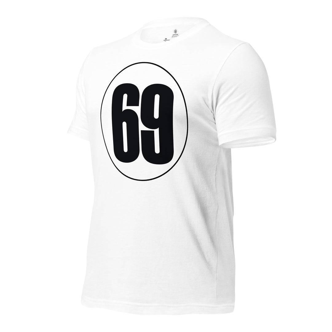 Unisex t-shirt: Black on White 69