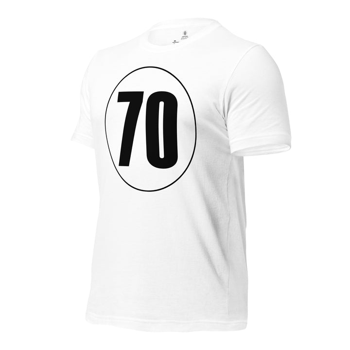 Unisex t-shirt: Black on White 70