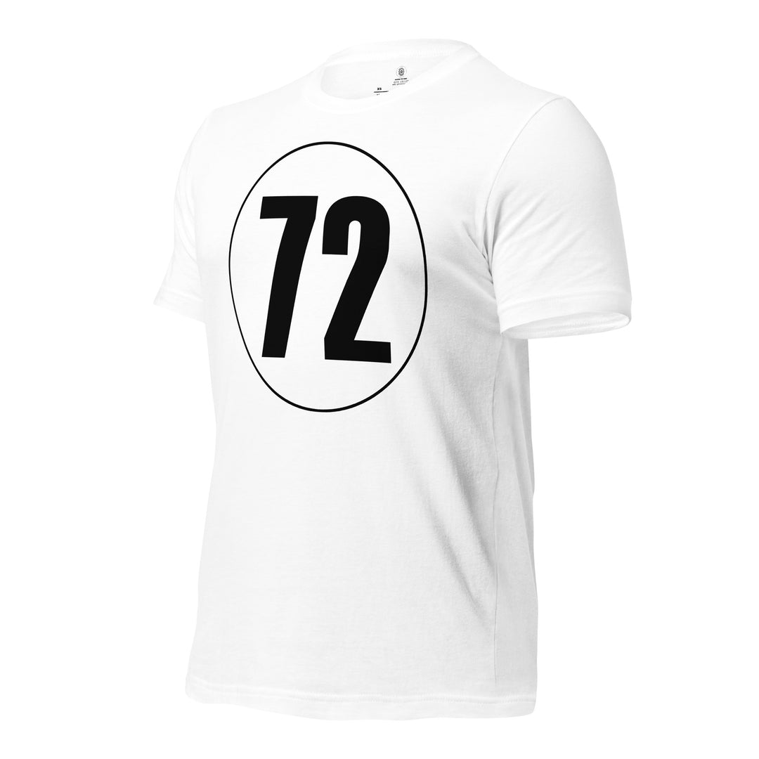 Unisex t-shirt: Black on White 72