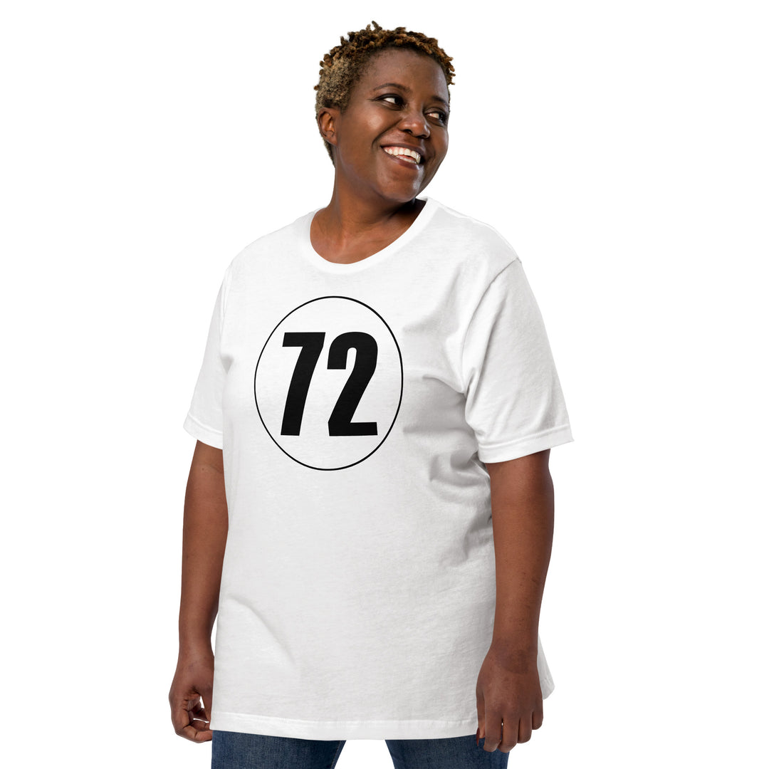 Unisex t-shirt: Black on White 72