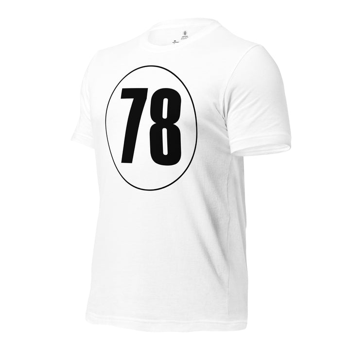 Unisex t-shirt: Black on White 78