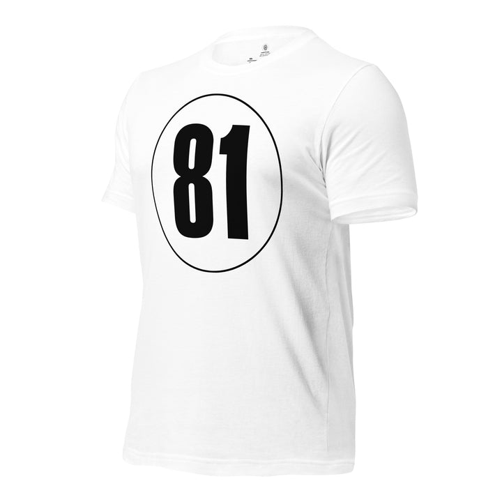 Unisex t-shirt: Black on White 81