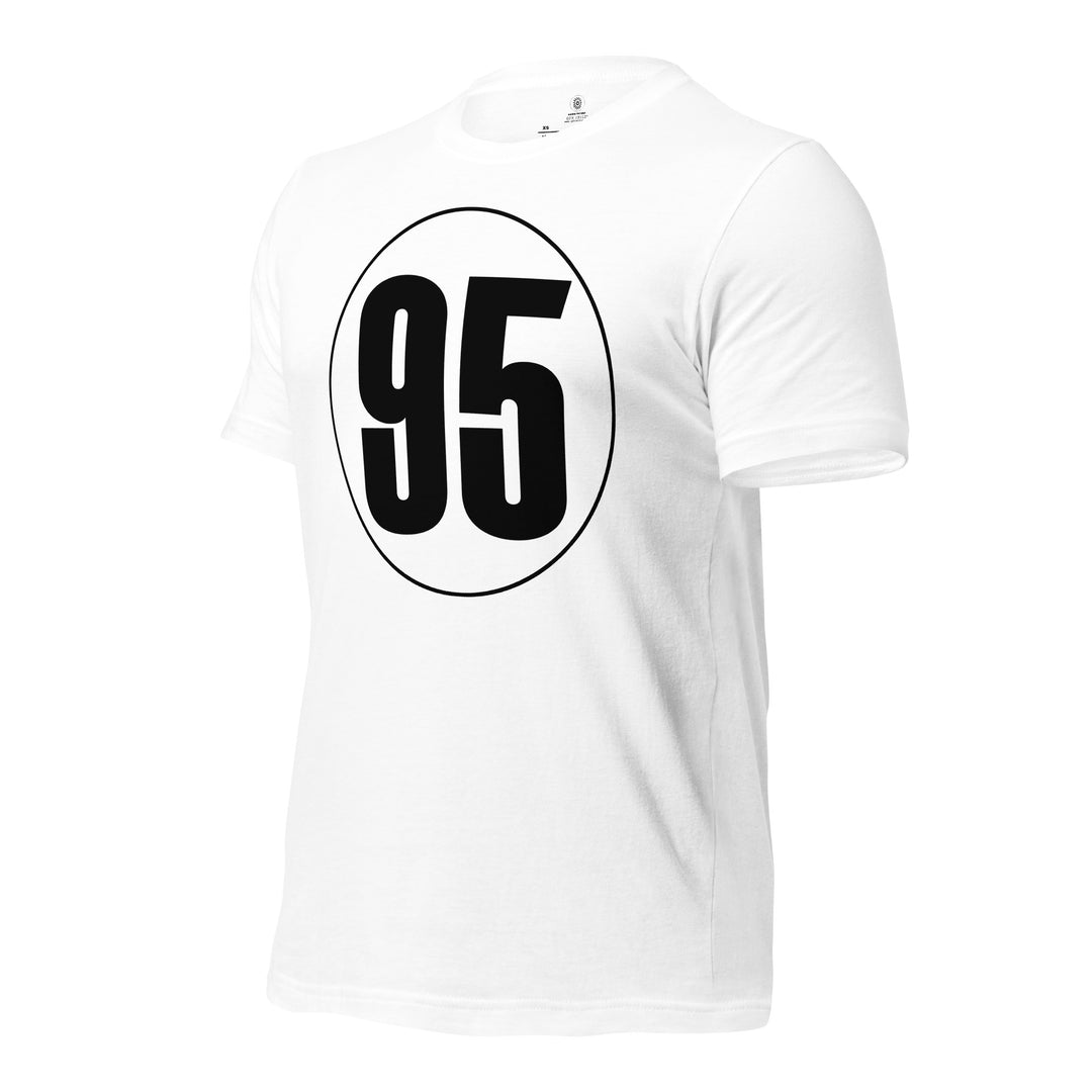 Unisex t-shirt: Black on White 95