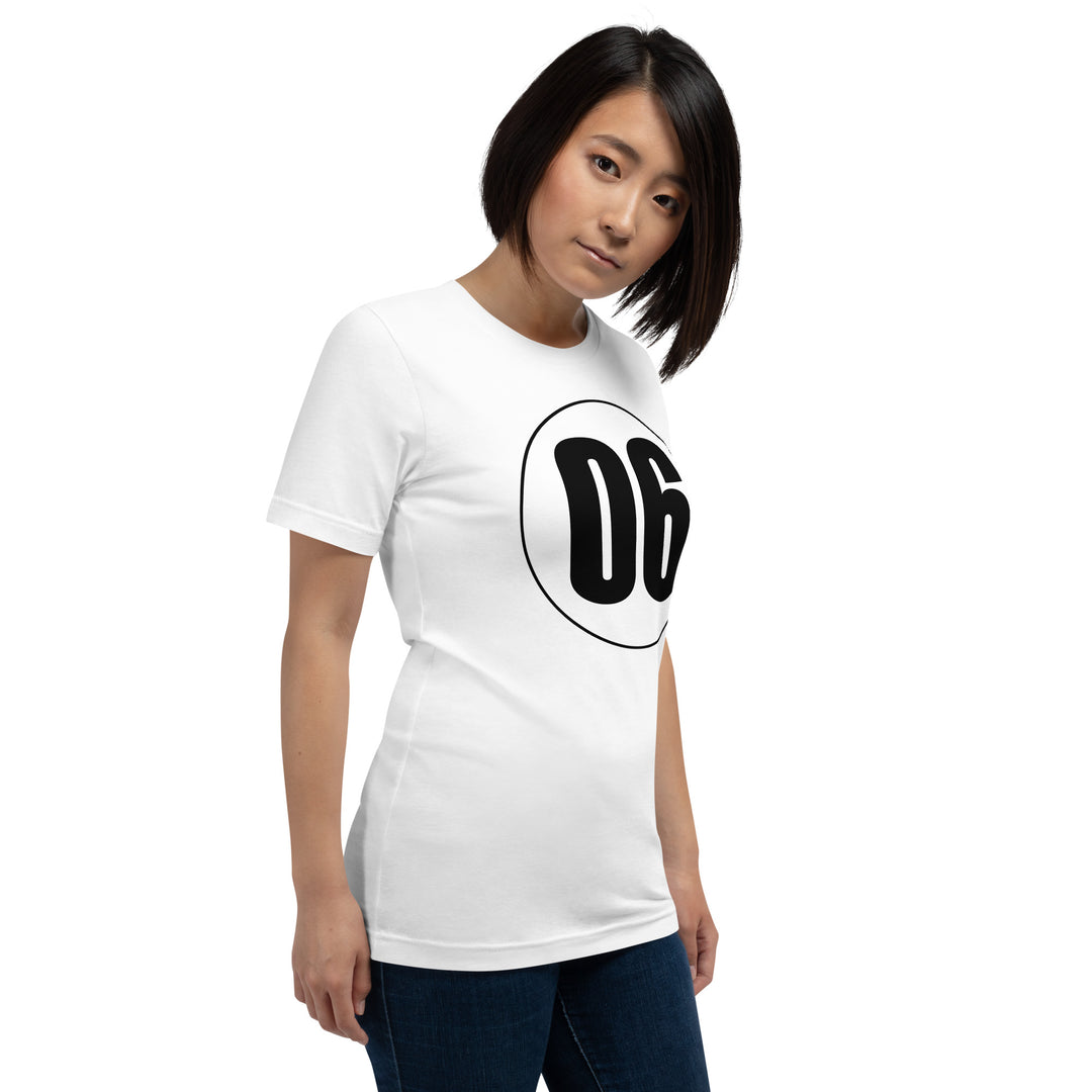 Unisex t-shirt: Black on White 06