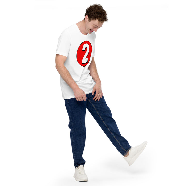 Unisex t-shirt: White on Red 2