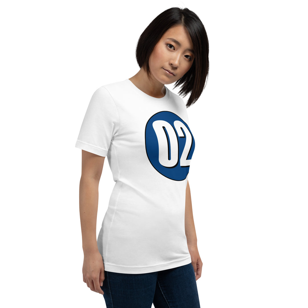 Unisex t-shirt: White on Navy Blue 02