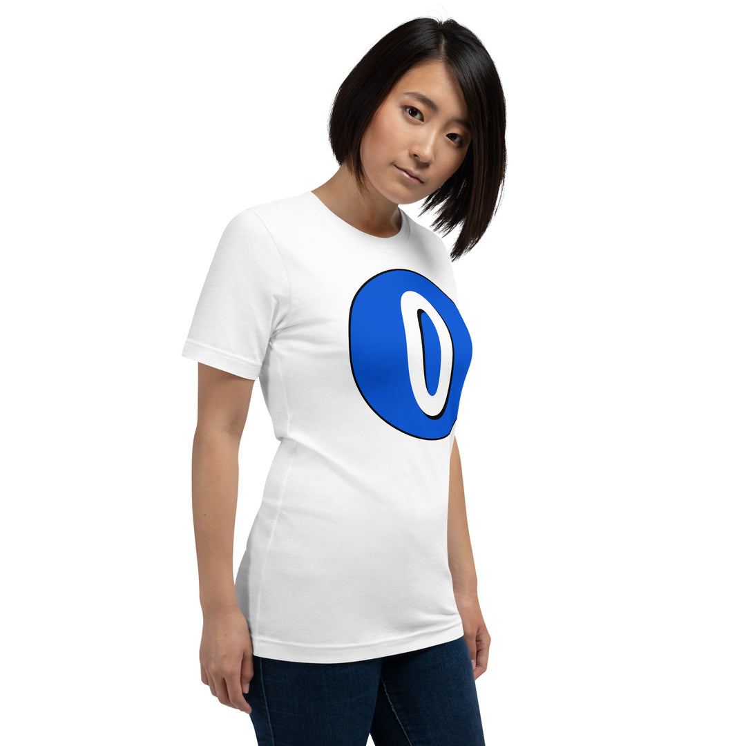 Unisex t-shirt: White on Periwinkle 0